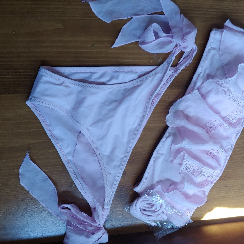 Victoria secret pink bandeau bikini set size M